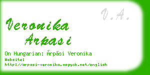 veronika arpasi business card