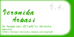 veronika arpasi business card